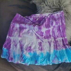 Abercrombie & Fitch Y2K Purple and Blue Mini Skirt